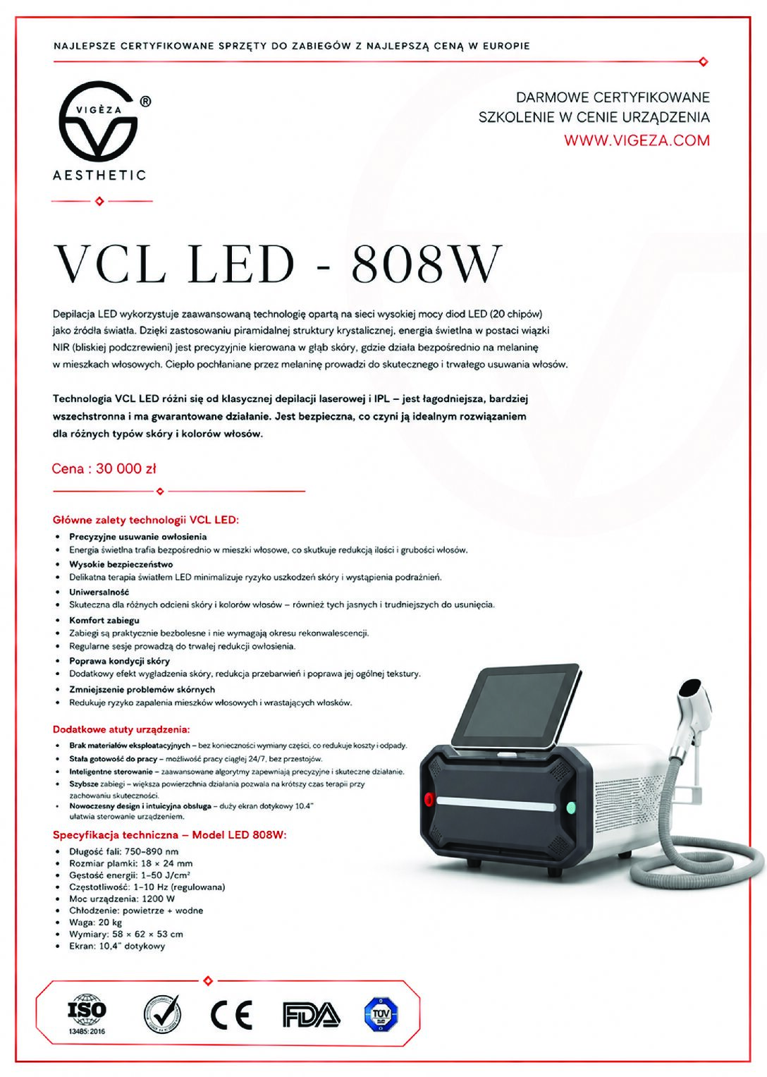 VCL LED - 808W Depilacja laserowa - obrazek 4